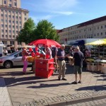 Für Sie vor Ort: SPD Infostand am Platz des Friedens